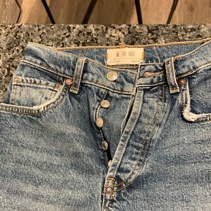 We The Free Jeans, Size 25.  Worn once. High rise.  Blue denim.